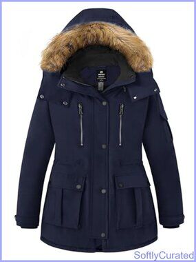 Plus Size Winter Parka Hooded Puffer Jacket Waterproof